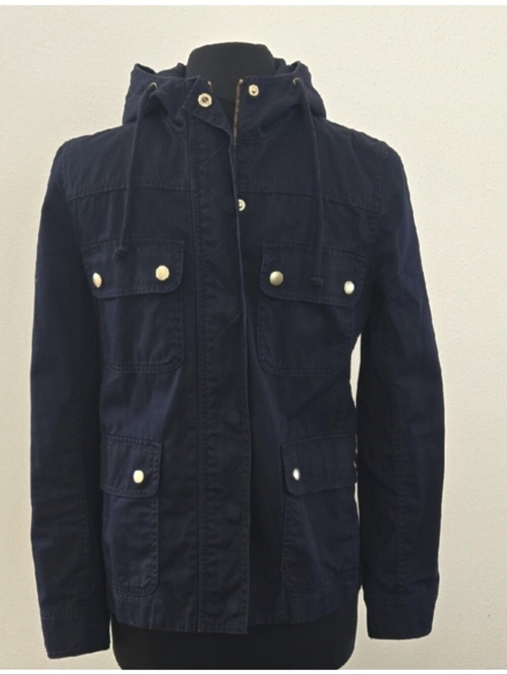 J.CREW Navy 100% Cotton Utility Jacket